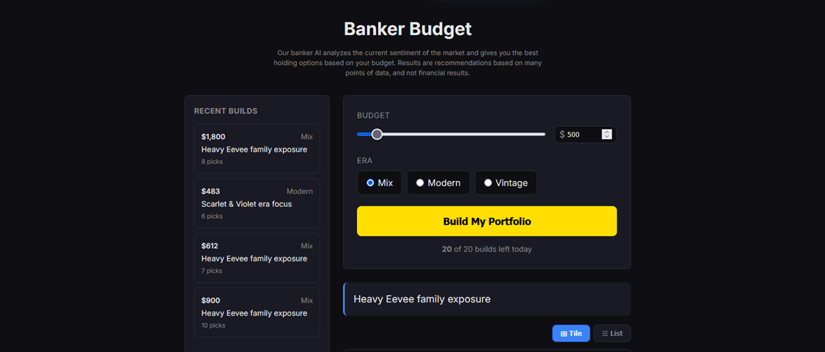 Banker Budget preview 1