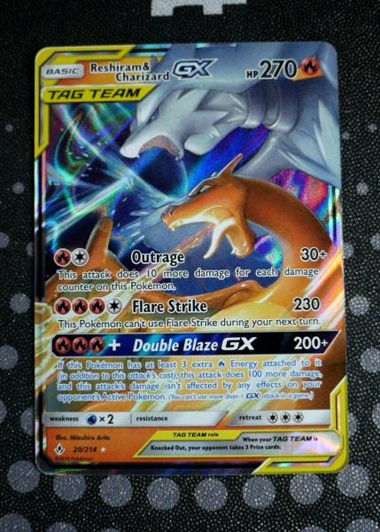 Front of Reshiram & Charizard GX